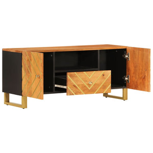 TV-Schrank Mango Massivholz 105cm Braun/Schwarz