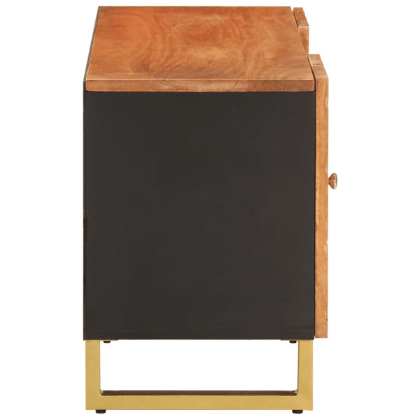 TV-Schrank Mango Massivholz 105cm Braun/Schwarz