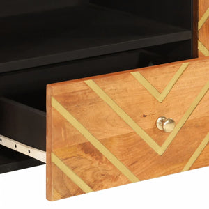 TV-Schrank Mango Massivholz 105cm Braun/Schwarz