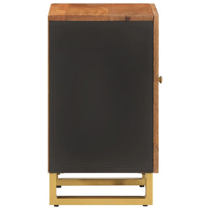 Badschrank Mango Massivholz Braun Schwarz