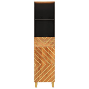 Badschrank Mango Massivholz Braun/Schwarz