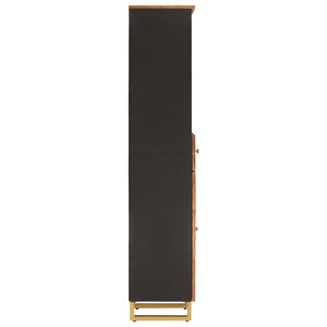 Badschrank Mango Massivholz Braun/Schwarz