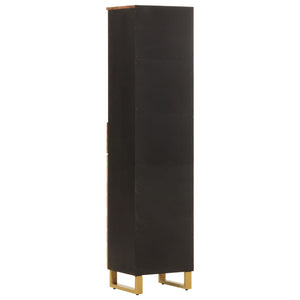 Badschrank Mango Massivholz Braun/Schwarz