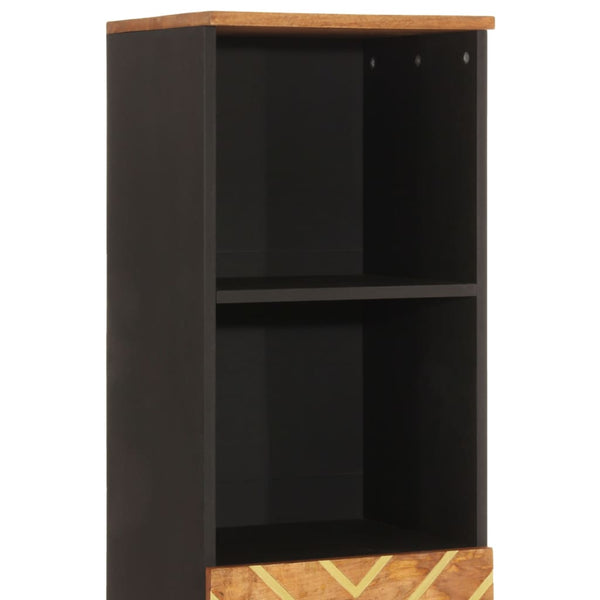 Badschrank Mango Massivholz Braun/Schwarz