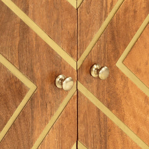 Beistellschrank Mango Massivholz 60x33,5x75cm