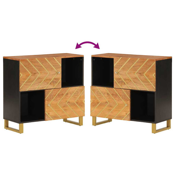 Beistellschrank Mango Massivholz 80 cm