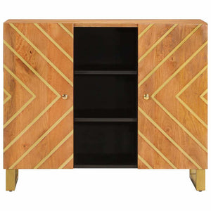 Beistellschrank Mango Massivholz 90x75 cm