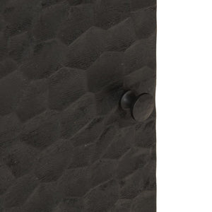 Schwarzer Nachttisch Mango Massivholz 40x33x46 cm