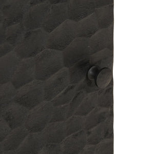 Nachttische 2er Set, Mango Massivholz, Schwarz
