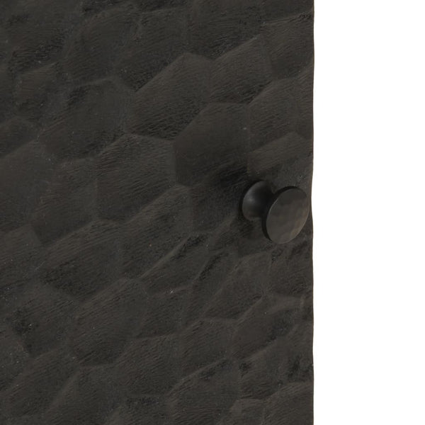 Nachttische 2er Set, Mango Massivholz, Schwarz
