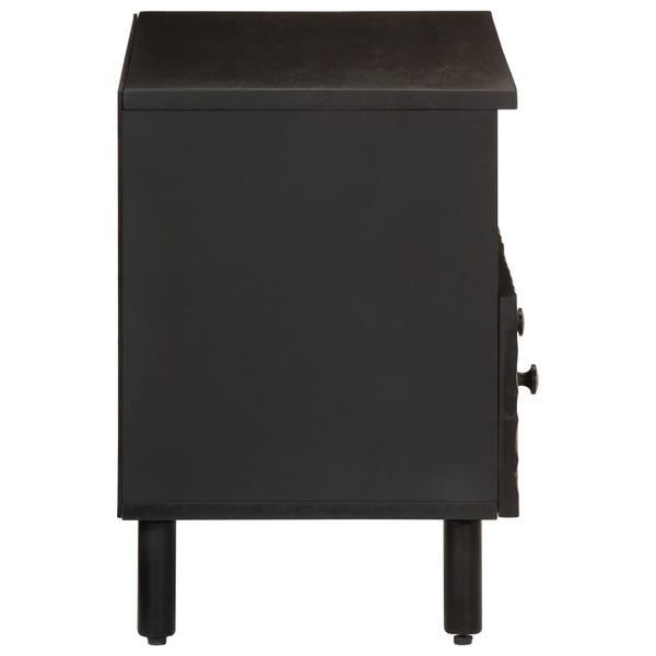 Schwarzer TV-Schrank Mango Massivholz 70 cm