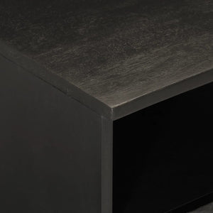 Schwarzer TV-Schrank Mango Massivholz 70 cm