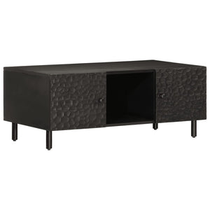 Schwarzer Couchtisch Mango Massivholz 100x54 cm