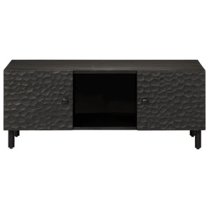 Schwarzer Couchtisch Mango Massivholz 100x54 cm