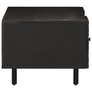 Schwarzer Couchtisch Mango Massivholz 100x54 cm