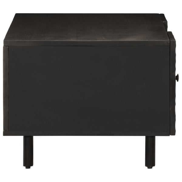 Schwarzer Couchtisch Mango Massivholz 100x54 cm