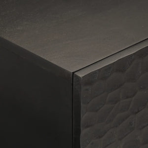 Schwarzer Couchtisch Mango Massivholz 100x54 cm