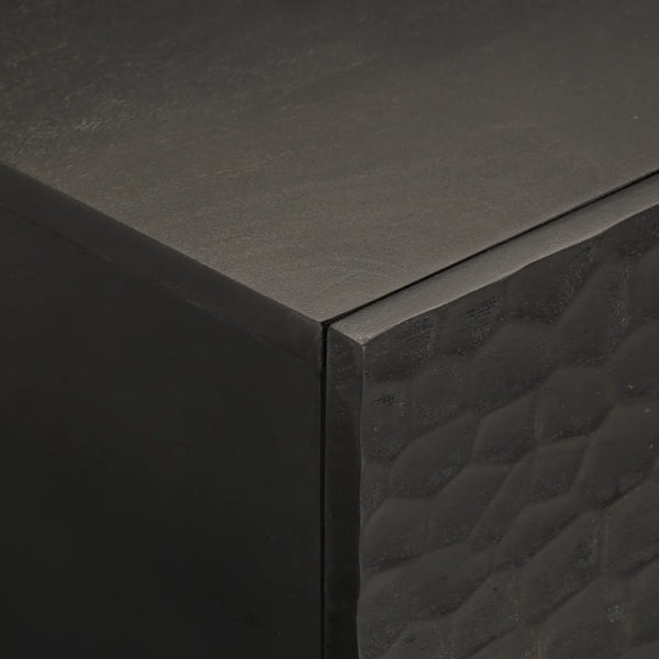 Schwarzer Couchtisch Mango Massivholz 100x54 cm