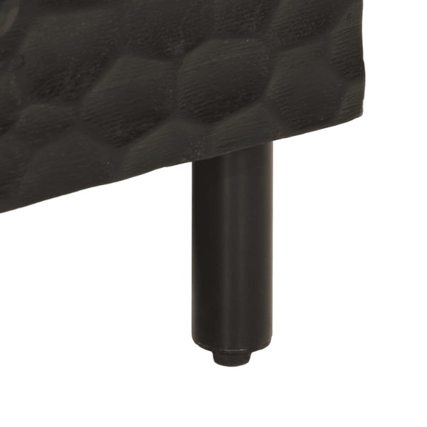 Schwarzer Couchtisch Mango Massivholz 100x54 cm