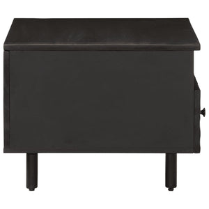 Schwarzer Couchtisch Mango Massivholz 80x54 cm