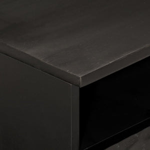 Schwarzer Couchtisch Mango Massivholz 80x54 cm