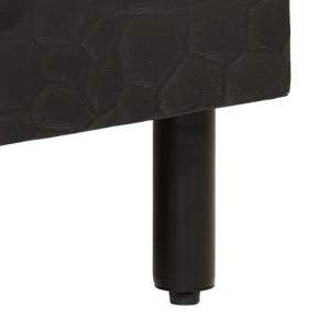 Schwarzer Couchtisch Mango Massivholz 80x54 cm