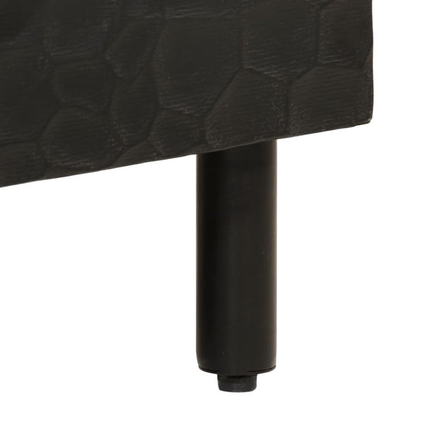 Schwarzer Couchtisch Mango Massivholz 80x54 cm