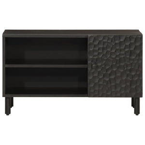 Schwarzer TV-Schrank Mango Massivholz 80 cm
