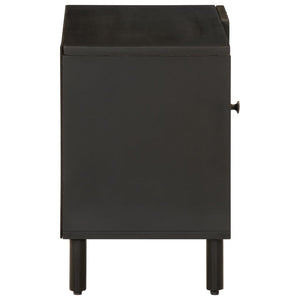Schwarzer TV-Schrank Mango Massivholz 80 cm