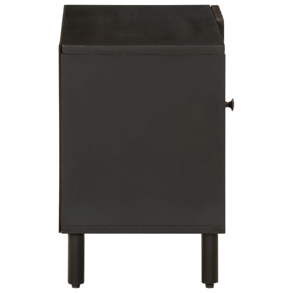 Schwarzer TV-Schrank Mango Massivholz 80 cm