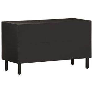 Schwarzer TV-Schrank Mango Massivholz 80 cm
