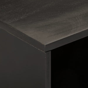 Schwarzer TV-Schrank Mango Massivholz 80 cm