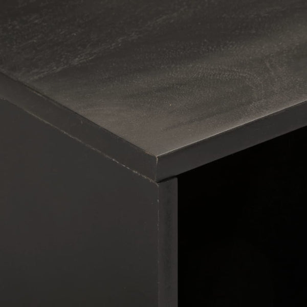 Schwarzer TV-Schrank Mango Massivholz 80 cm