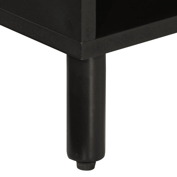 Schwarzer TV-Schrank Mango Massivholz 80 cm
