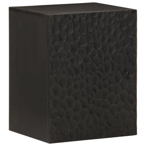 Schwarzer Bad-Wandschrank Mango Massivholz 38x48 cm