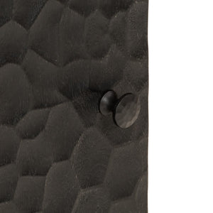 Schwarzer Bad-Wandschrank Mango Massivholz 38x48 cm