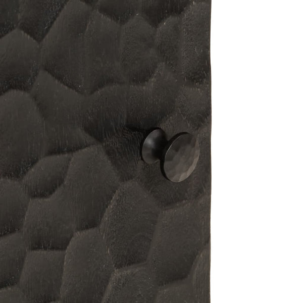 Schwarzer Bad-Wandschrank Mango Massivholz 38x48 cm