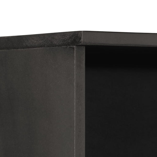Schwarzer Badschrank Mango Massivholz 38x160 cm