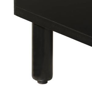 Schwarzer Badschrank Mango Massivholz 38x160 cm