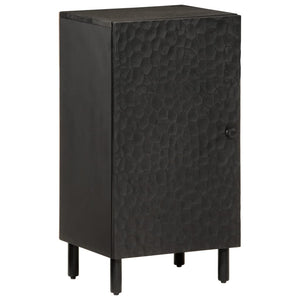 Schwarzer Beistellschrank Mango Massivholz 40x75 cm
