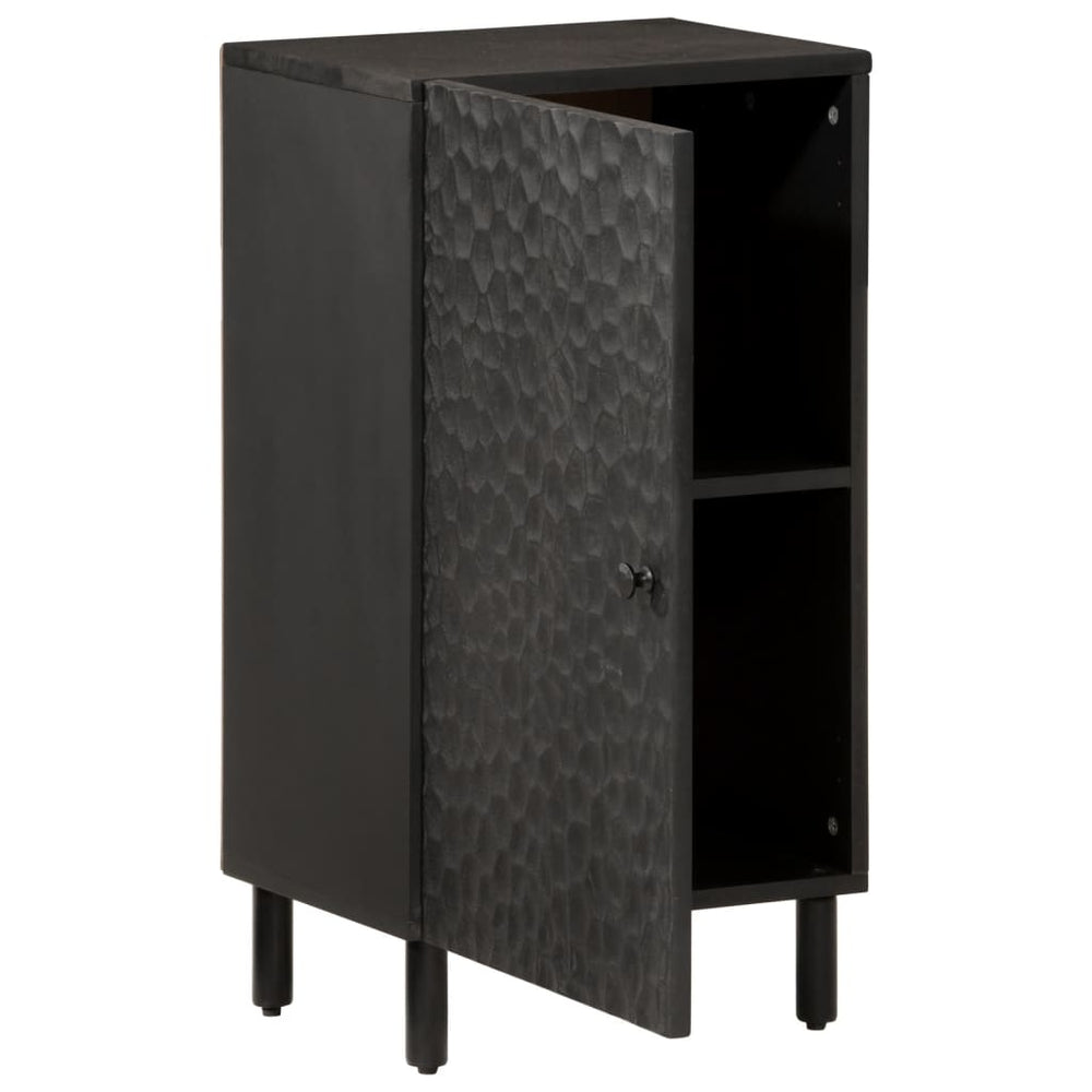 vidaXL Side Cabinet Black 40x33x75 cm Solid Mango Wood