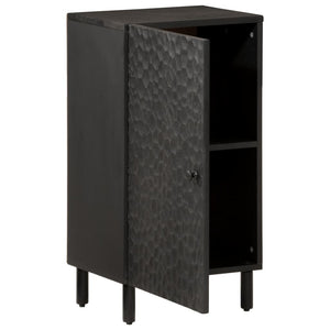 Schwarzer Beistellschrank Mango Massivholz 40x75 cm