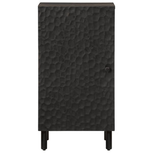 Schwarzer Beistellschrank Mango Massivholz 40x75 cm