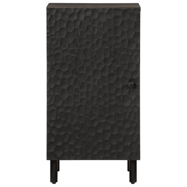 Schwarzer Beistellschrank Mango Massivholz 40x75 cm