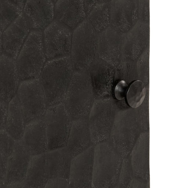 Schwarzer Beistellschrank Mango Massivholz 40x75 cm