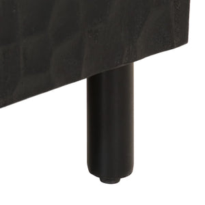 Schwarzer Beistellschrank Mango Massivholz 40x75 cm