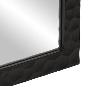 Schwarzer Badspiegel 50x70 cm Mango Massivholz