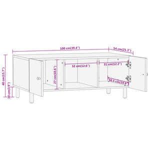 Couchtisch Akazie Massivholz 100x54 cm