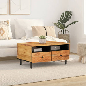 Couchtisch Akazie Massivholz 80x54 cm