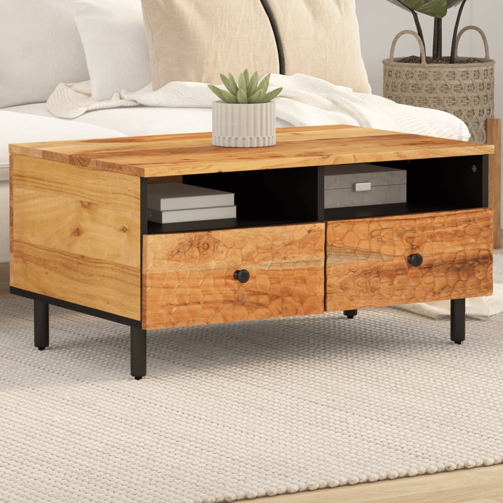 Couchtisch Akazie Massivholz 80x54 cm